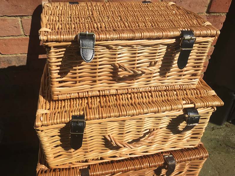 Wicker hamper baskets